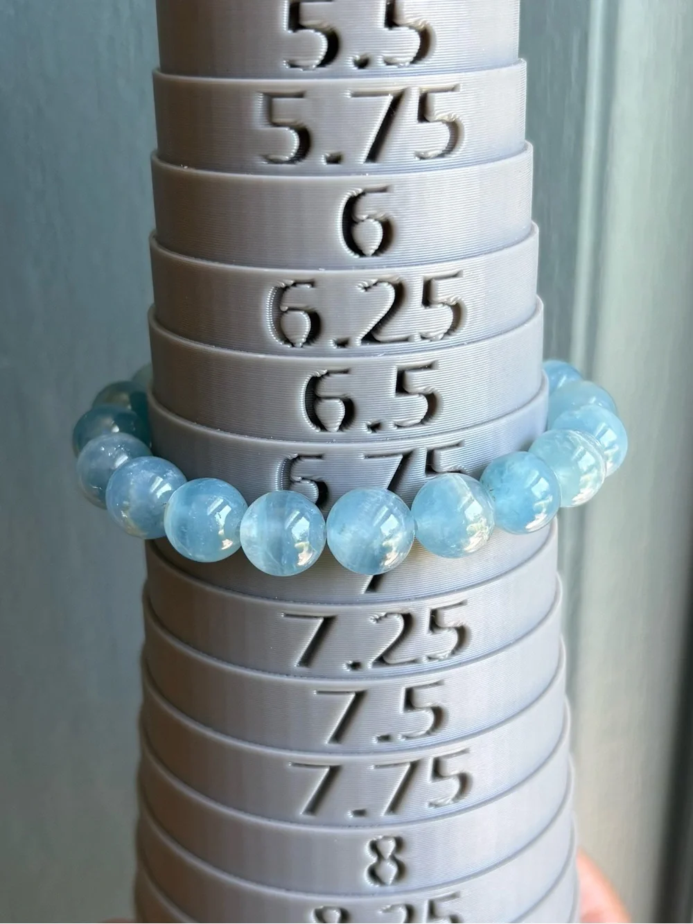 10mm Blue Onyx Crystal Bracelet - Picture 6 of 7